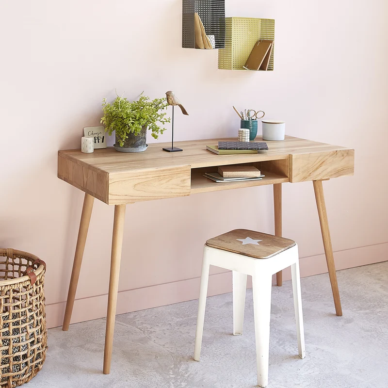 Scrivania in teak massello 120 cm