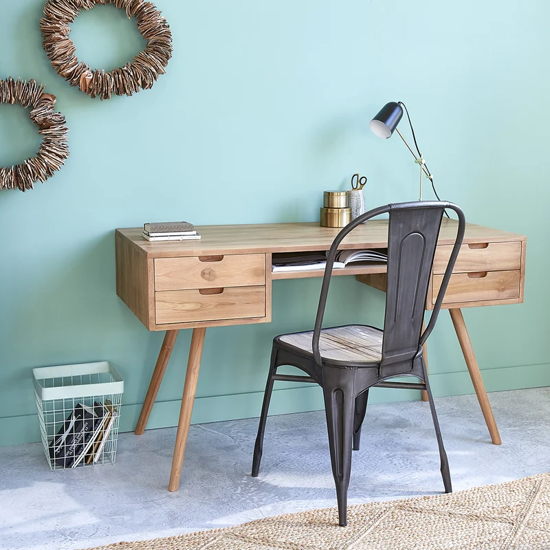 Scrivania in teak massello 130 cm