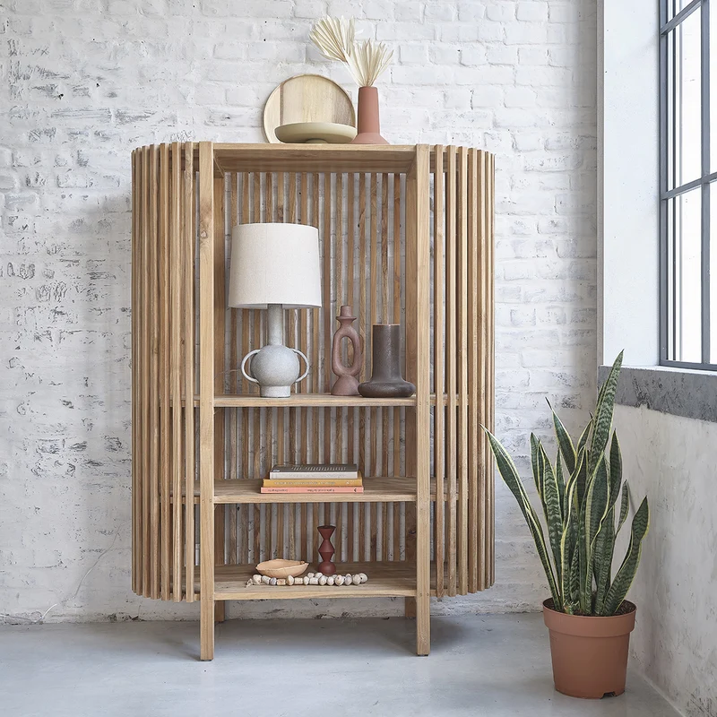 Libreria in teak massello 160 cm