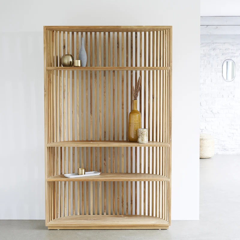 Libreria in teak massello 120 cm