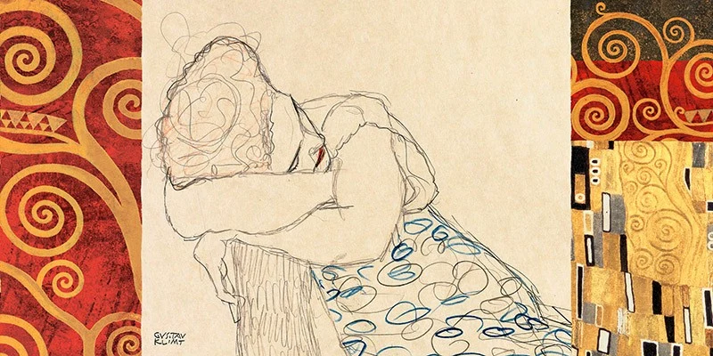Klimt: Idylle: Donna in riposo