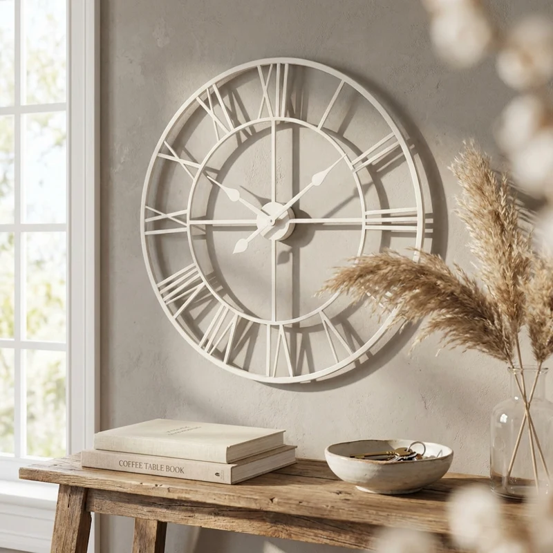 Orologio da Parete L CONSTANT in Metallo Bianco