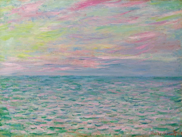 Tramonto a Pourville, mare aperto