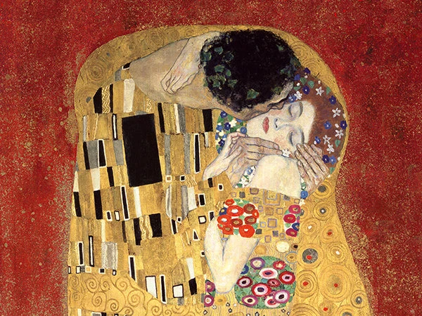 Il bacio, dettaglio (Variante rossa)