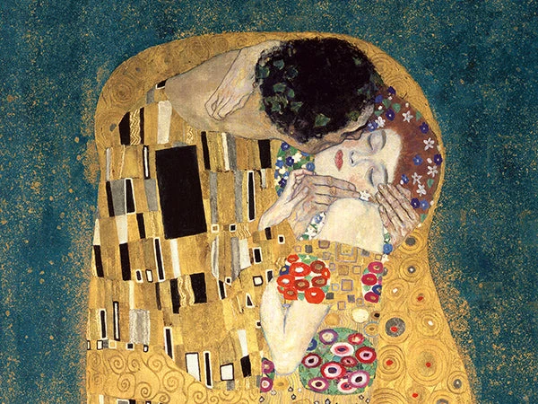 Il bacio, dettaglio (variazione blu)