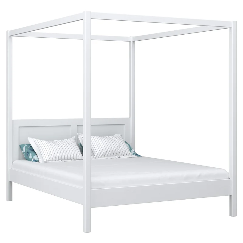 Letto matrimoniale a baldacchino in legno N02 RAL/NCS
