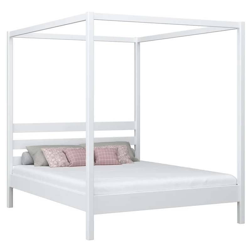 Letto matrimoniale a baldacchino in legno N01 RAL/NCS