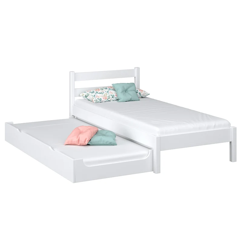 Letto singolo in legno con cassetto per materasso N01 RAL/NCS