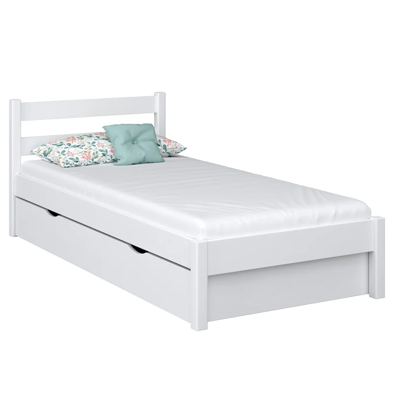 Letto singolo in legno con cassetto N01 RAL/NCS