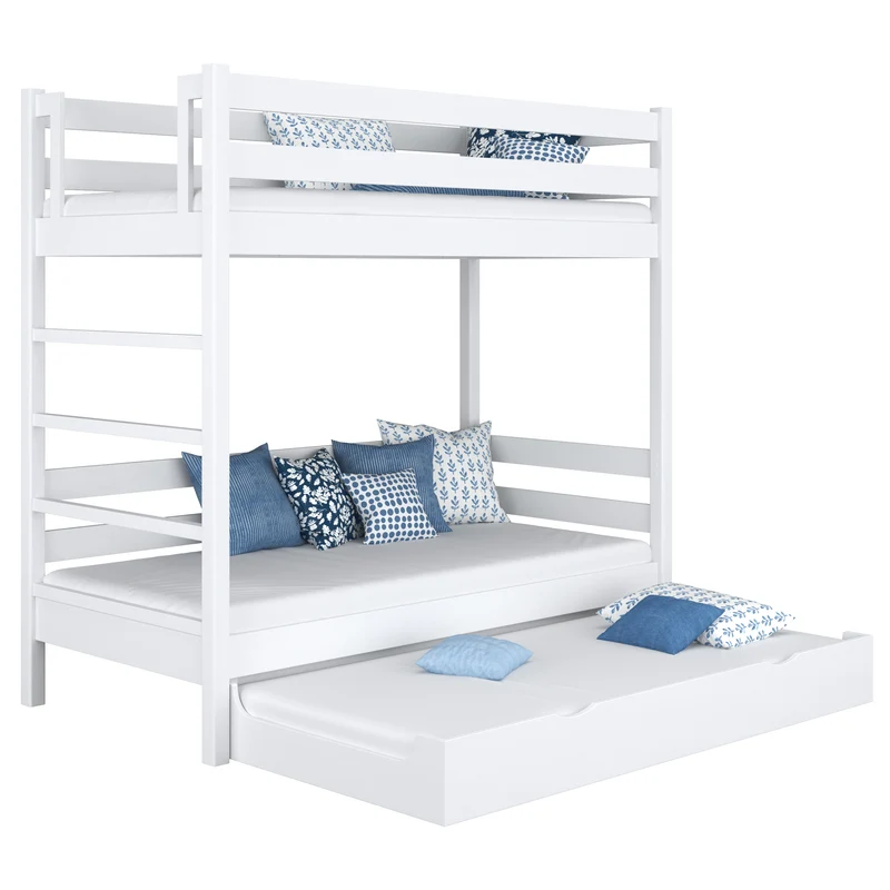 Letto a castello in legno con cassetto per materasso N03 RAL/NCS