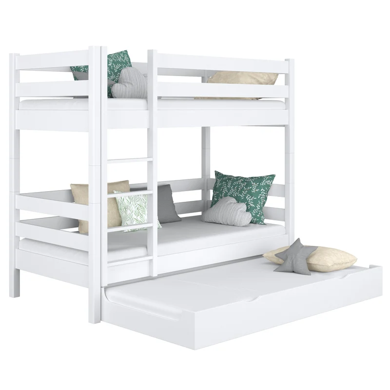 Letto a castello in legno con cassetto per materasso N01 RAL/NCS