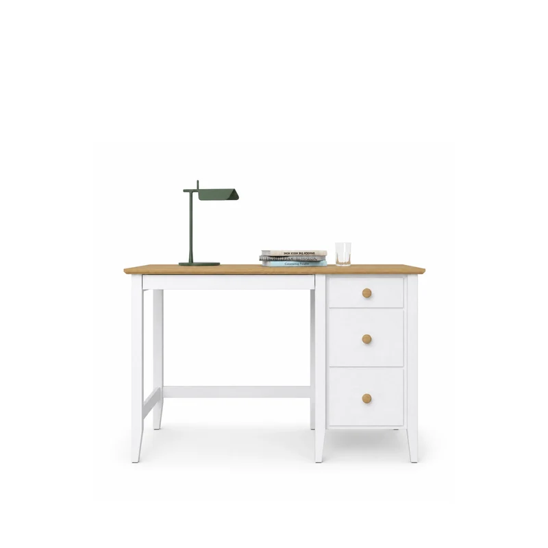 Scrivania in legno 3S Scandi bianco / rovere naturale