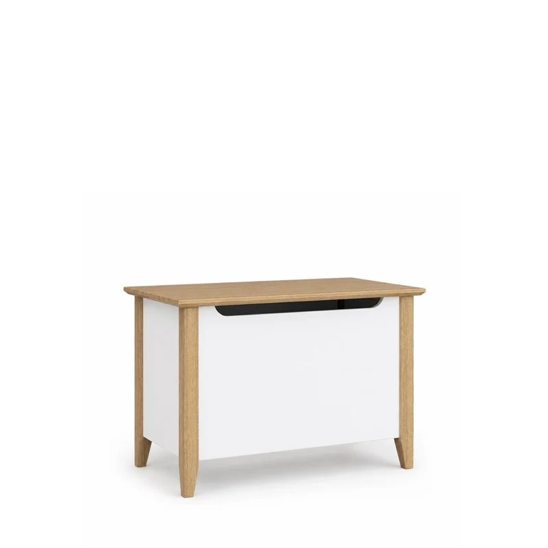 Baule in legno Scandi bianco / rovere naturale