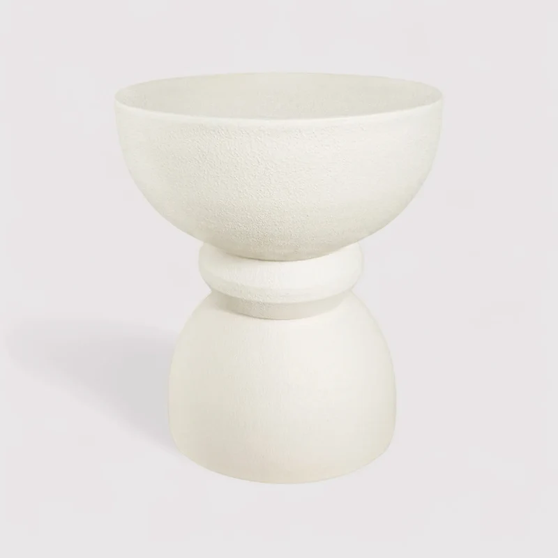 Kaolin - Tavolino da salotto colore bianco stile moderno