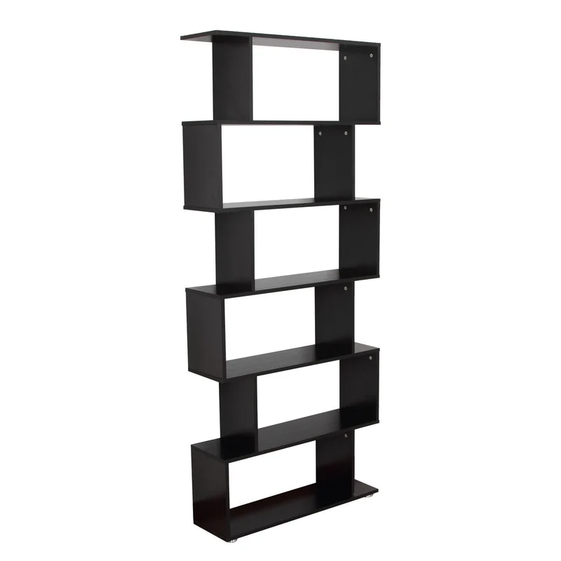 Easycomfort Libreria di Design in Legno 80x24x191cm Nero