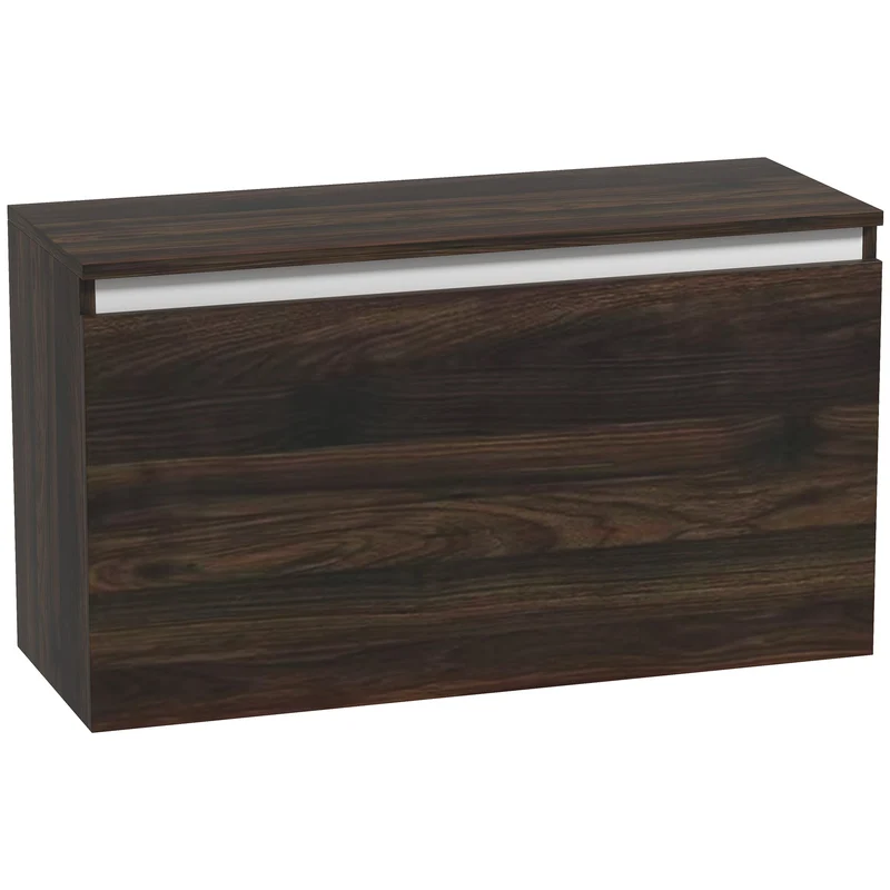 Comodino Sospeso 80x30x45 cm con Cassetto Senza Maniglie Noce