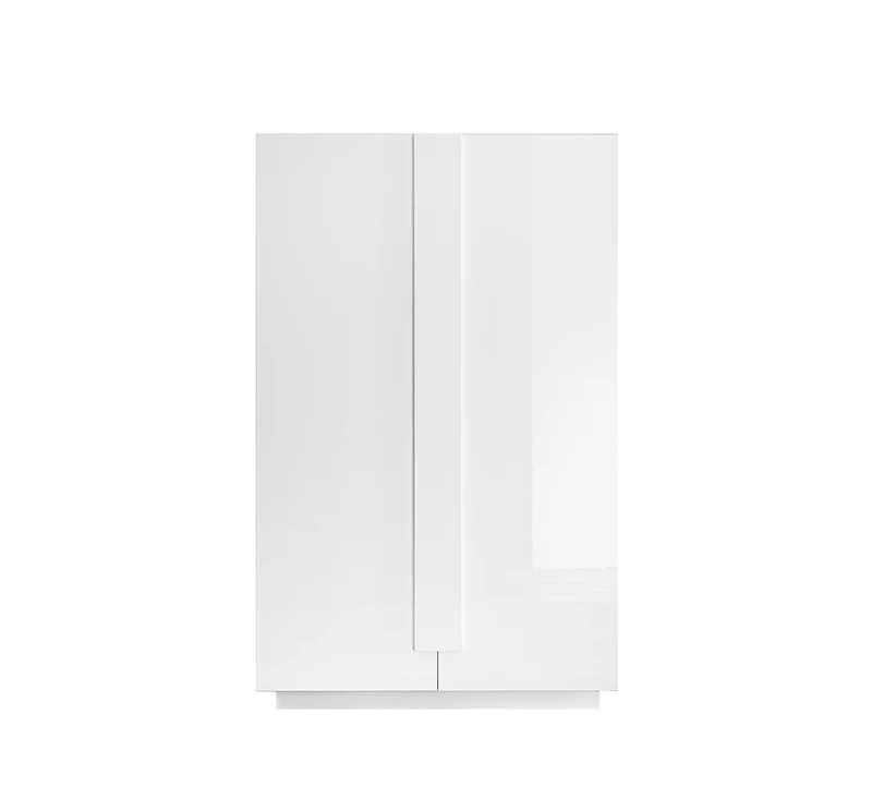 Madia Mobile Soggiorno Alto 2 Ante Jupiter 121x44x193 cm Bianco laccato lucido