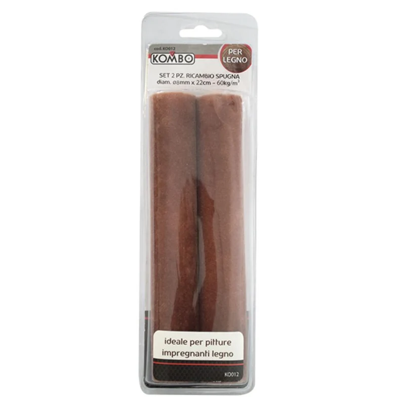 Set da 2 pz per Rullo Spugna Marrone da 22cm Superficie Microforata