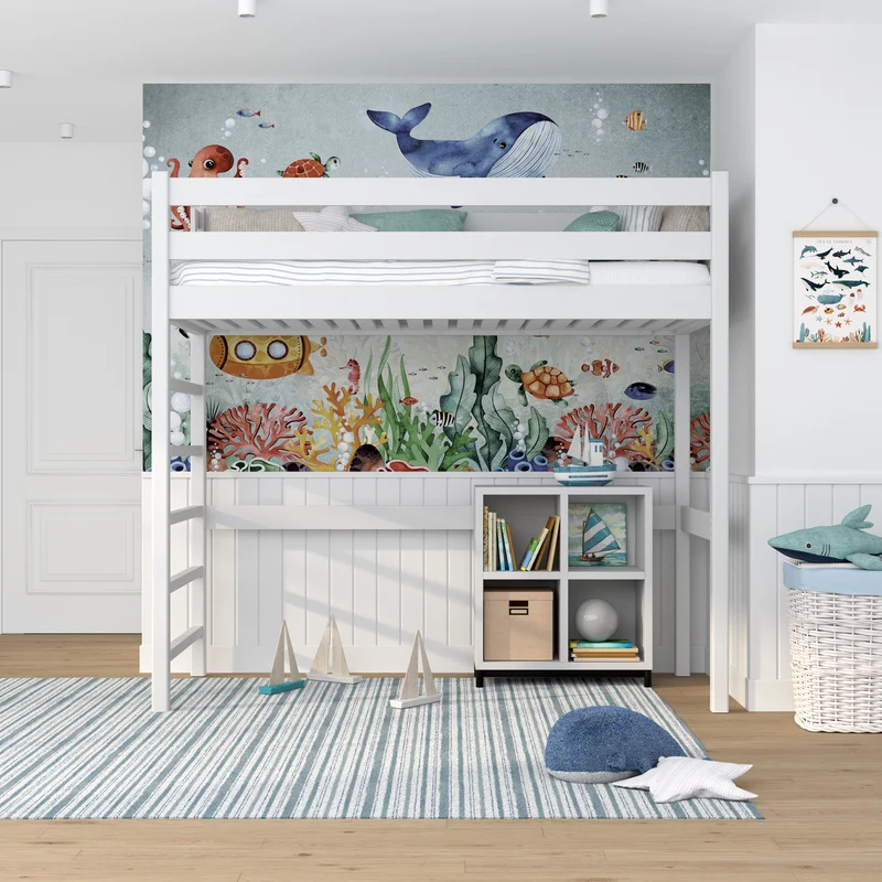 Letto a soppalco in legno N01 RAL/NCS