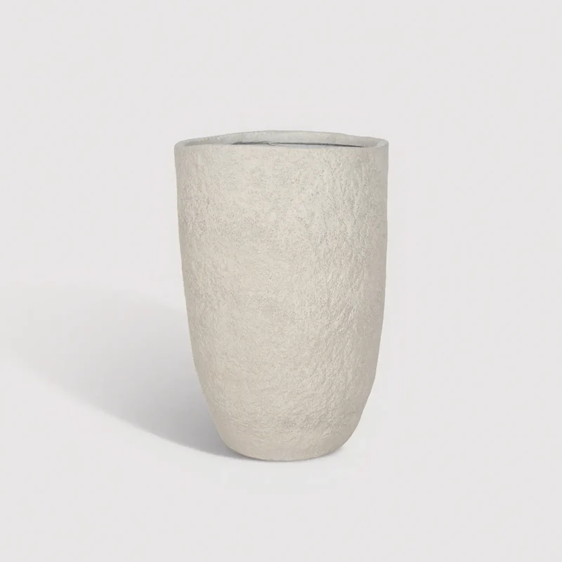 Coralia - Vaso da Interno in MGO bianco stile moderno