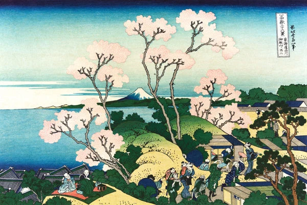 La collina di Goten-yama, a Shinagawa, circa 1830.