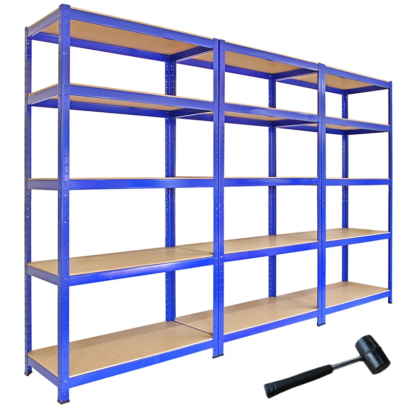 Set da 3 Scaffali Metallici - Blu