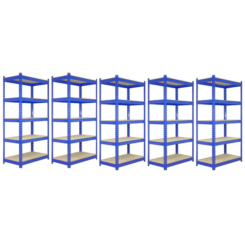 Set da 5 Scaffali Metallici con 5 Ripiani