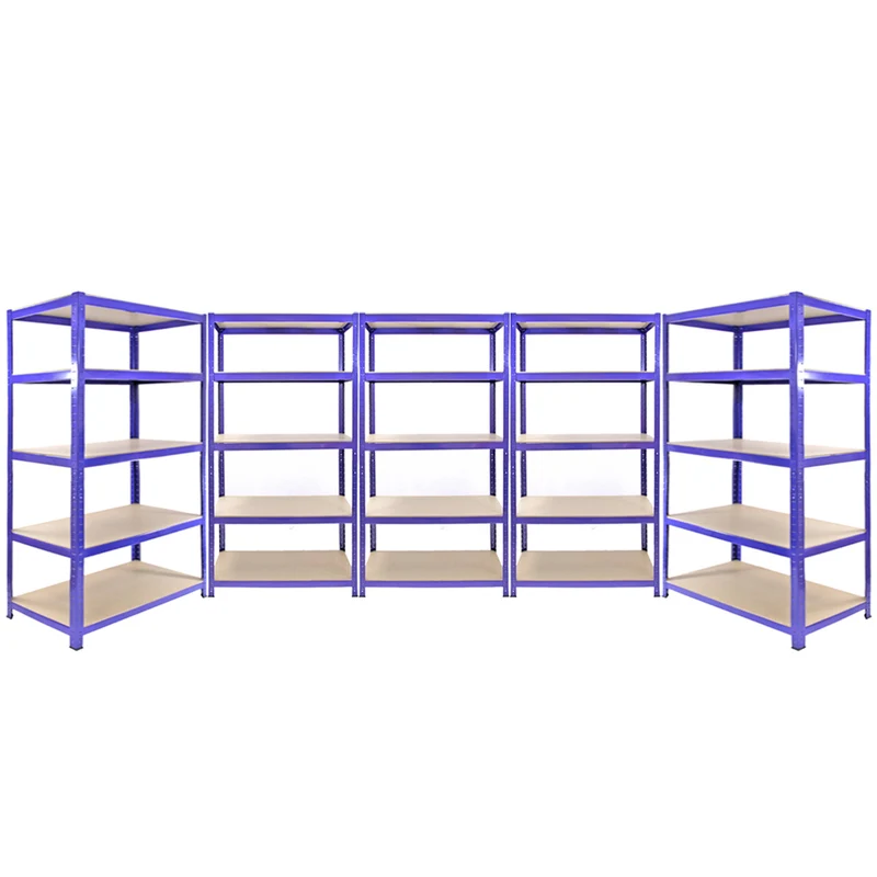 Scaffale da Garage ad Incastro Q-Rax - Blu - 3 Scaffali da 90cm e 2 Scaffali da 120cm