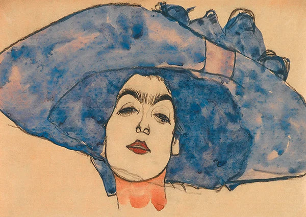 Eva Freund con cappello blu