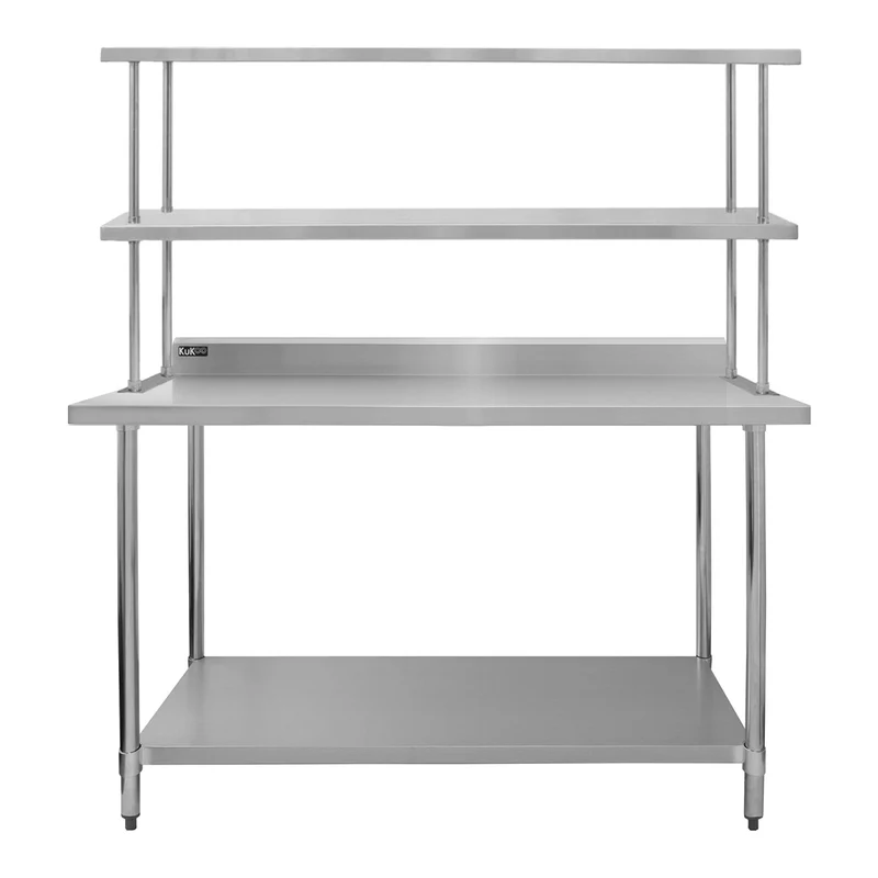 Set Tavolo e Ripiano da Cucina Ristorante KuKoo, Mensola Doppia - 150cm