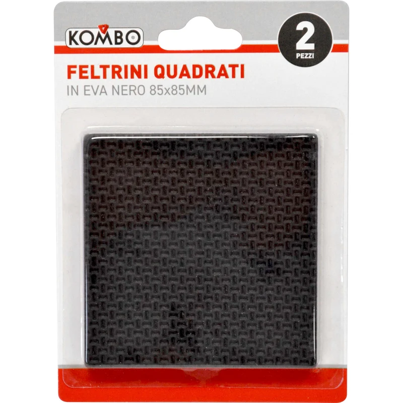 Set 2pezfeltrini quadrati in eva grandi color nero