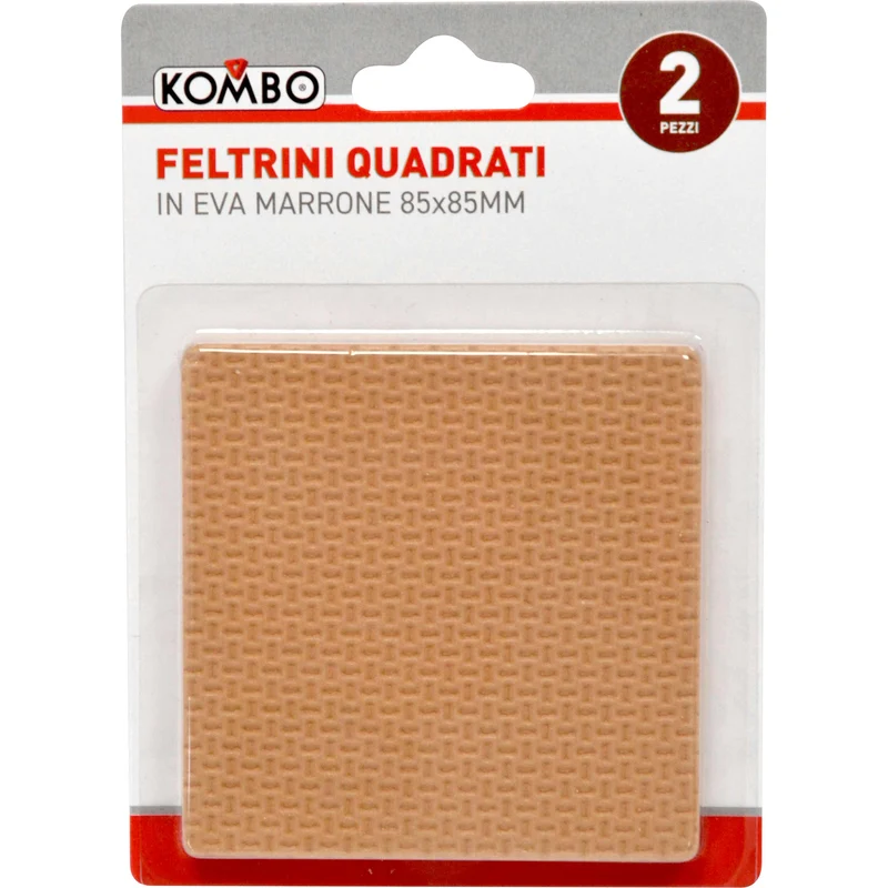 Set 2pezfeltrini quadrati in eva grandi color marrone