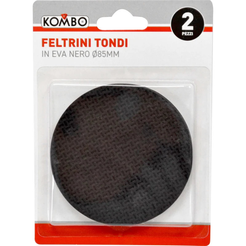 Set 2 pz feltrini tondi in eva grandi colore nero