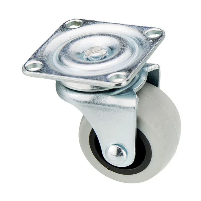 Ruota per Mobili in Gomma con Cuscinetto Ø30mm - Altezza 49mm