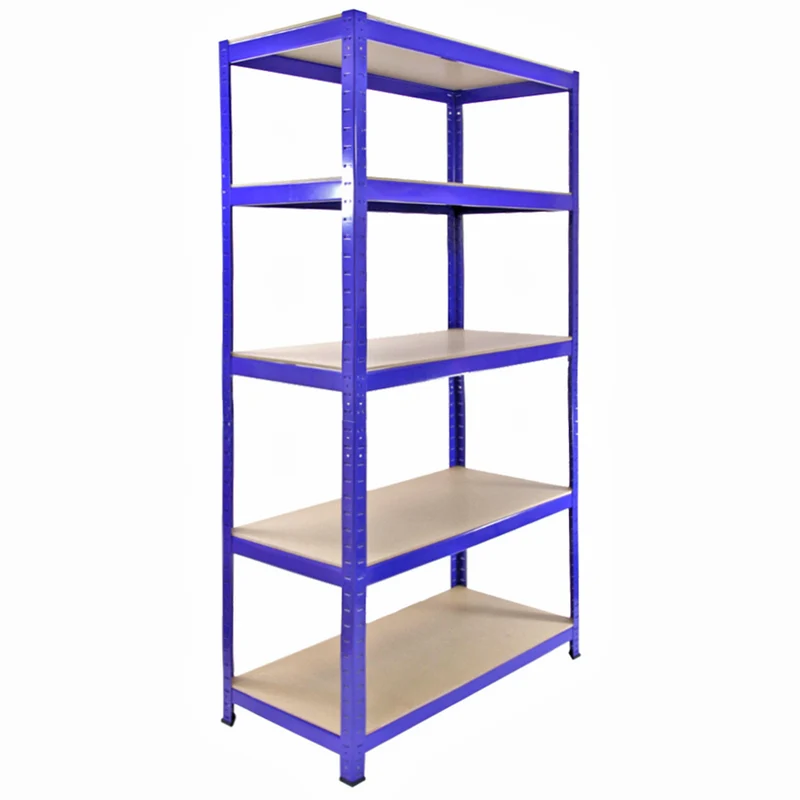 Scaffale da Garage ad Incastro T-Rax - Blu - 90cm x 45cm - 5 Pezzi con Martello e Connettori