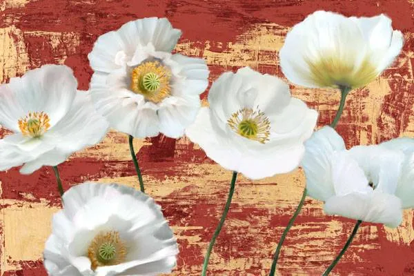 Washed Poppies (Red & Gold)