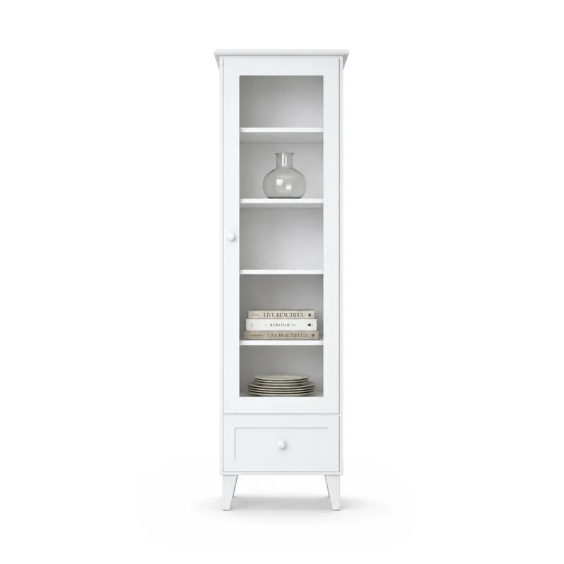 Vetrina in legno 1S 57 Scandi bianco