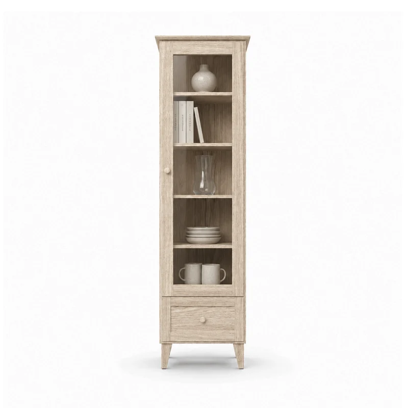 Vetrina in rovere 1C 57 Scandi rovere sbiancato