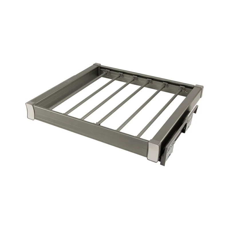 Portapantaloni Estraibile per Armadio da 70cm Soft-Close - Grigio