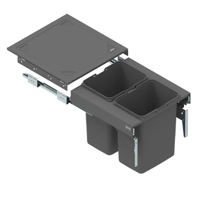 Pattumiera estraibile sottolavello 2 secchi x 15L - 50cm per cucina