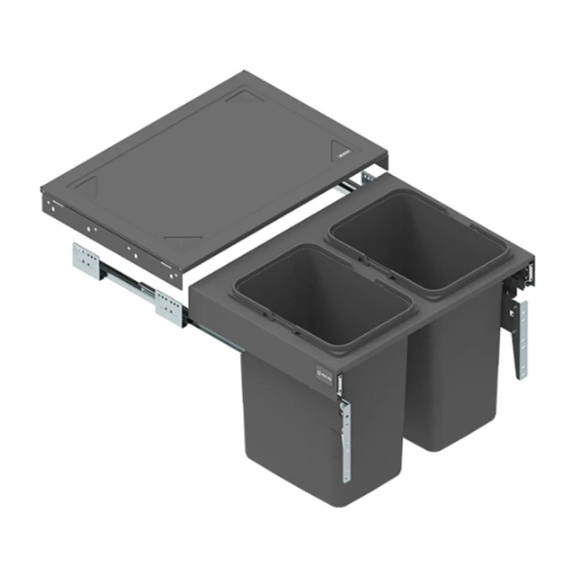 Pattumiera differenziata sottolavello 2 secchi (2x15L o 2x20L) - 60cm per cucina