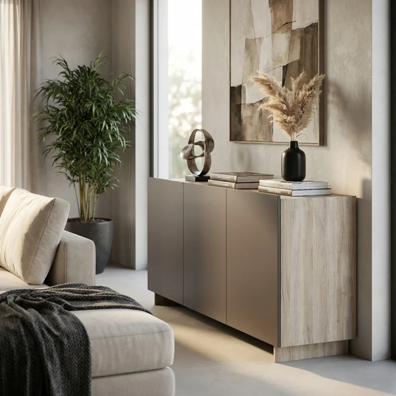 Credenza MK801520 in Finitura Antracite Olmo