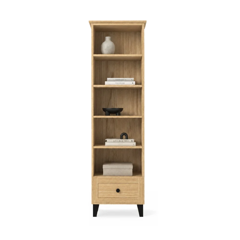 Libreria in rovere 1C 57 Scandi rovere naturale / nero