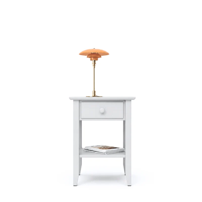 Comodino in legno 1S N01 Scandi grigio cenere