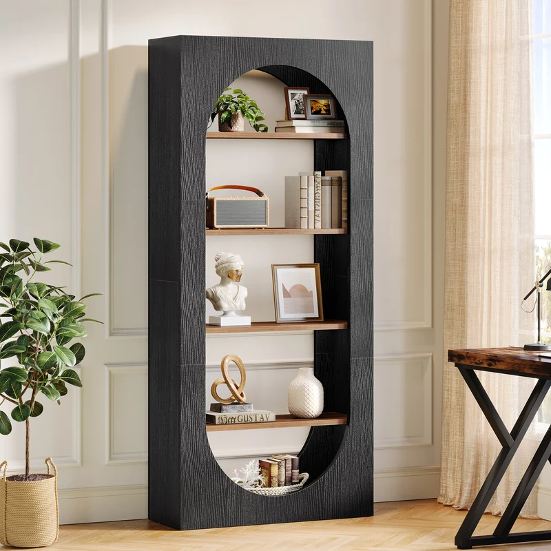 Tribesigns Libreria a 5 ripiani, scaffali da 180 cm perfetto per ufficio