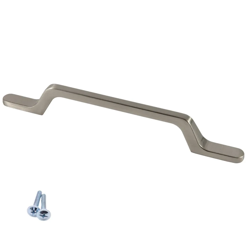 Maniglia per Mobili U098 160mm - Acciaio spazzolato (227mm lunghezza totale)