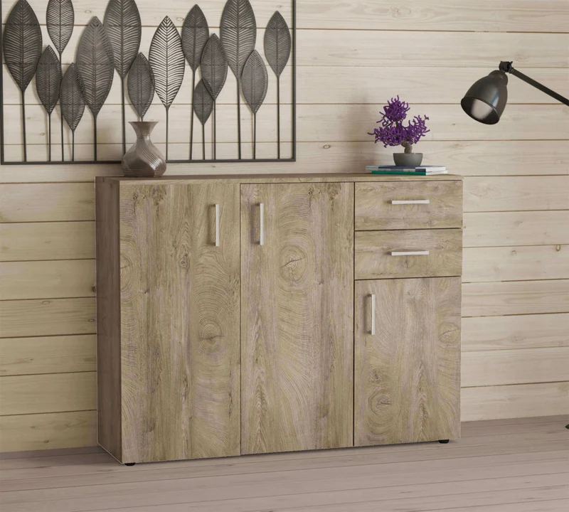 Credenza Flexi MK801510 in Truciolare Bilaminato Rovere Chiaro