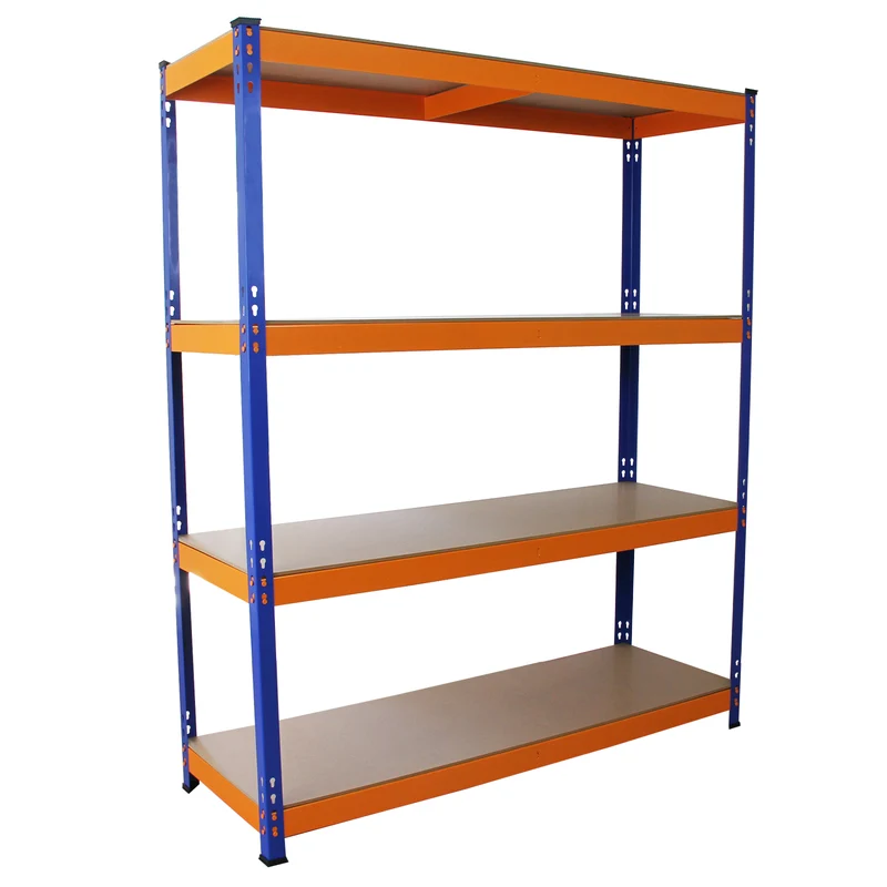Scaffale S-Rax In Acciaio Senza Bulloni Blu e Arancione 150cm
