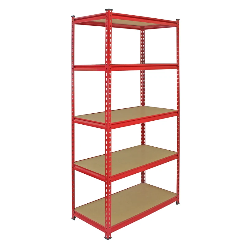 10 Scaffali Z-Rax In Acciaio Senza Bulloni Rossi 90cm