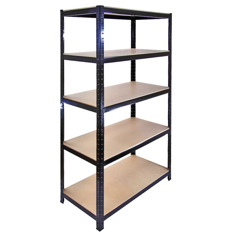 10 Scaffali T-Rax In Acciaio Senza Bulloni Nero 90cm x 45cm x 182,5cm